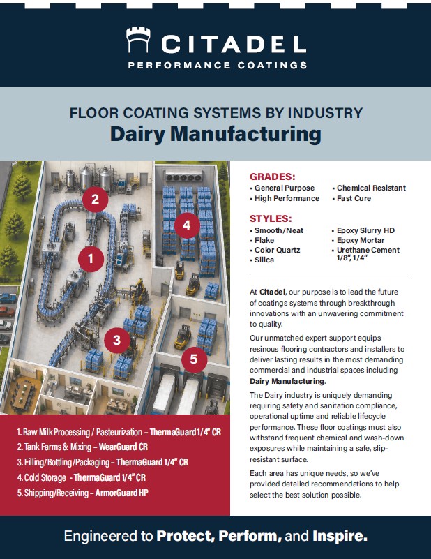 Dairy Manufacturing Sell Sheet
